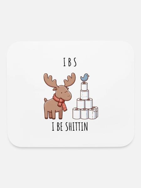 Shittin Moose - Mouse pad Horizontal - white
