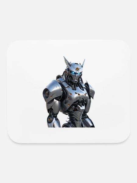 Intimidating Guardian Robot - Mouse pad Horizontal - white - Front