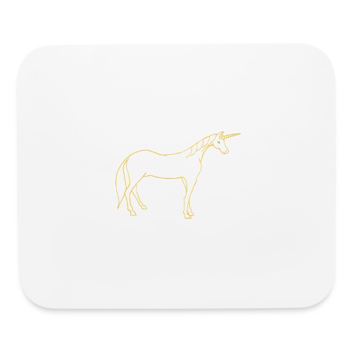unicorn gold outline - Mouse pad Horizontal