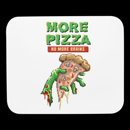 Eat Pizza Not Brains | Funny Zombie Pixelart - Mouse pad Horizontal