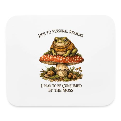 Frog Consumed by Moss Cottagecore Aesthetic - Mouse pad Horizontal