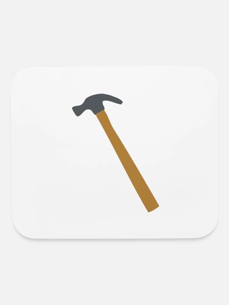 carpenter hammer - Mouse pad Horizontal - white - Front