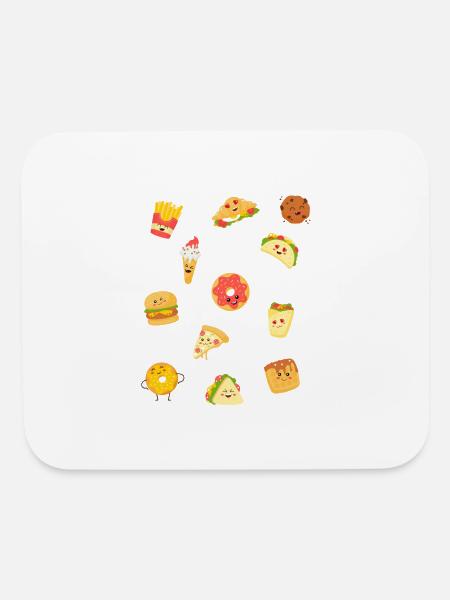 Fast Food - Mouse pad Horizontal - white - Front