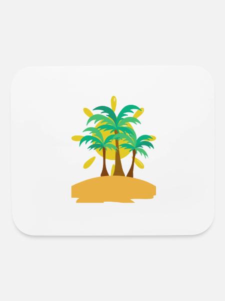 palmtree - Mouse pad Horizontal - white