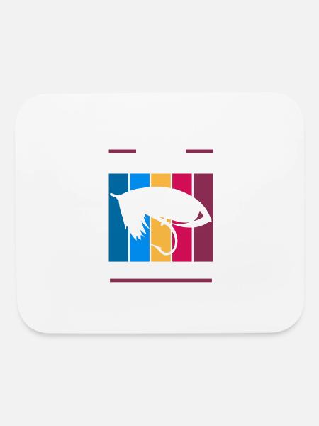 north platte river 1 - Mouse pad Horizontal - white - Front