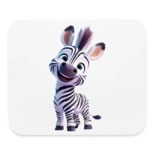 Playful 3D Baby Zebra Smiling Brightly - Mouse pad Horizontal