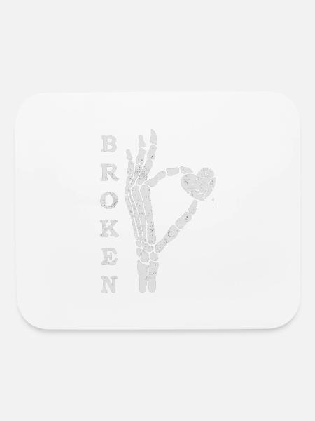 Broken Heart - Mouse pad Horizontal - white - Front