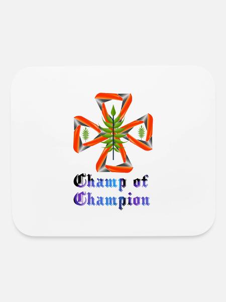 Champ of champion, game, player,super star. - Mouse pad Horizontal - white - Front