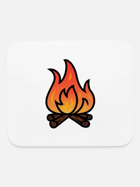 bonfire - Mouse pad Horizontal - white - Front