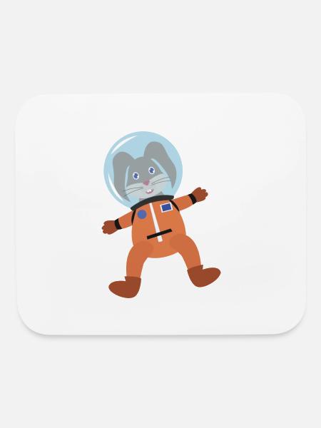 Rabbit In Space Suit - Mouse pad Horizontal - white - Front