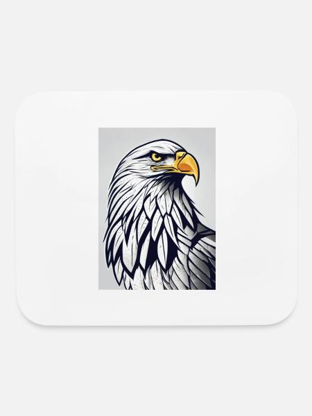 Eagle logo on the white background 1 - Mouse pad Horizontal - white - Front