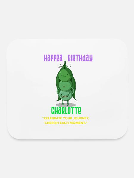 Charlotte Birthday T-shirt - Motivational Tee - Mouse pad Horizontal - white - Front