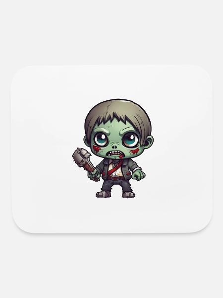 Halloween Chibi Zombie - Mouse pad Horizontal - white