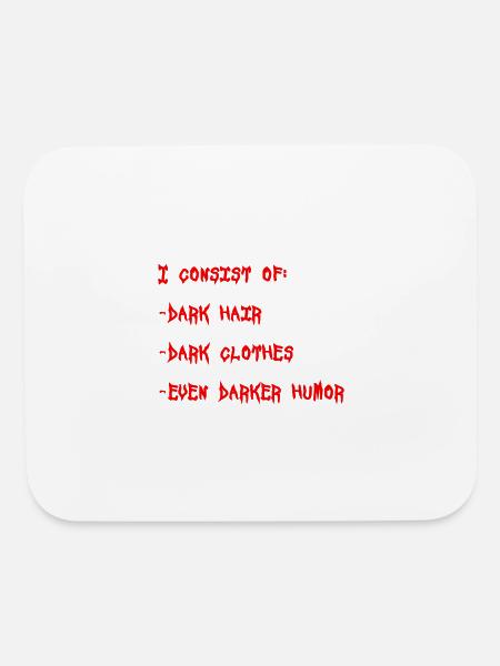 Dark Clothes eccentric Premium - Mouse pad Horizontal - white - Front