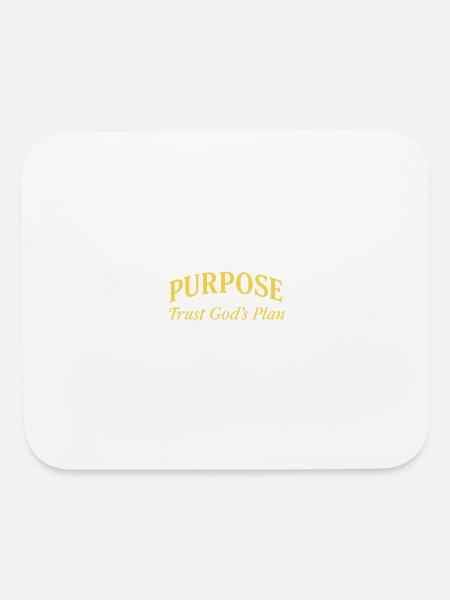 Purpose_graphic_gold - Mouse pad Horizontal - white
