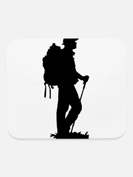 Silhouette on Trail - Mouse pad Horizontal - white - Front