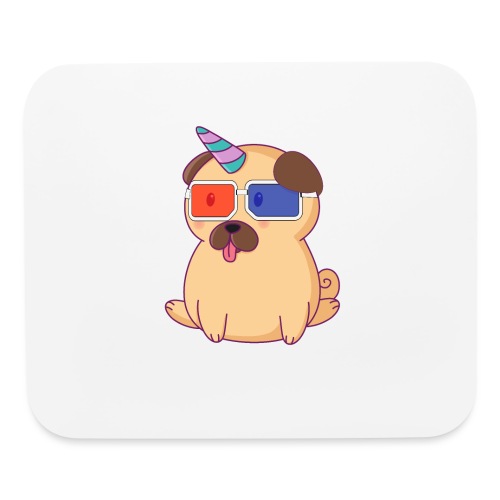 Dog with 3D glasses doing Vision Therapy! - Mouse pad Horizontal