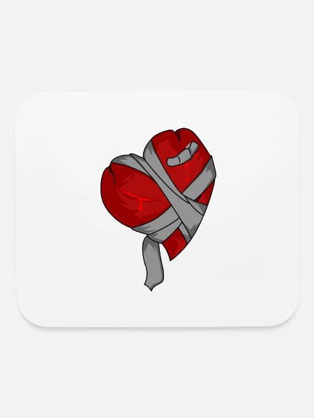Broken Heart - Mouse pad Horizontal - white - Front
