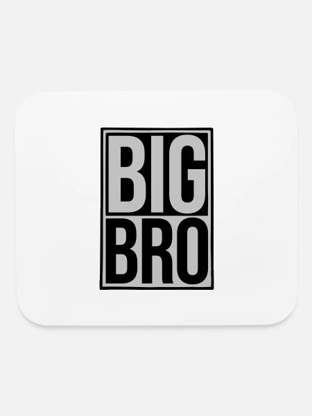 Sign Big Bro Logo - Mouse pad Horizontal - white - Front
