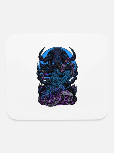 Hammer Skull - Mouse pad Horizontal - white - Front