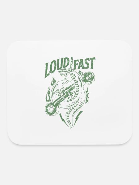 Loud And Fast - Mouse pad Horizontal - white - Front
