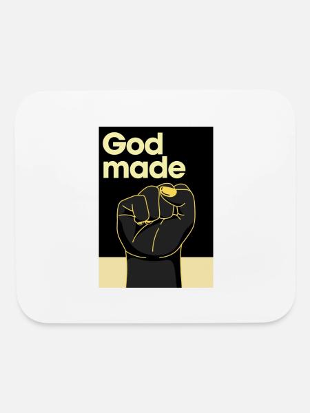 God made - Mouse pad Horizontal - white - Front