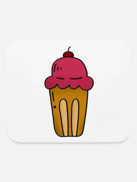 Pink Ice Cream Pop Art Cone - Mouse pad Horizontal - white - Front