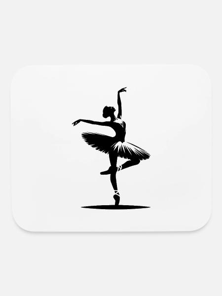 Stage Performance By A Graceful Ballerina - Mouse pad Horizontal - white - Front