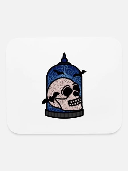 3D Layered Halloween Skull - Mouse pad Horizontal - white - Front