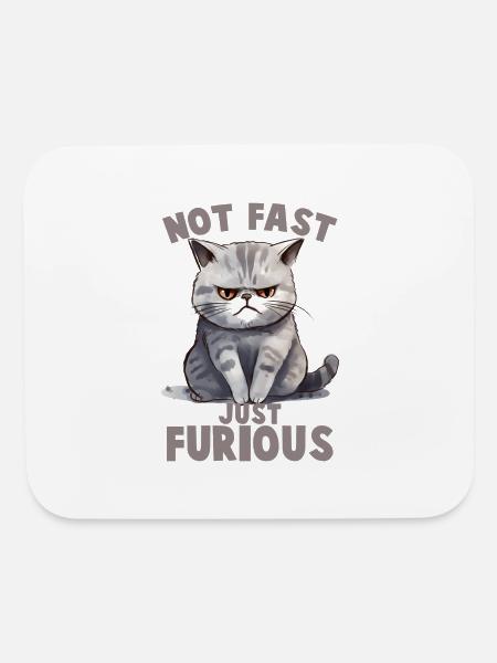 Not Fast Just Furious - Mouse pad Horizontal - white - Front
