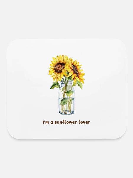 Radiant Sunflower Bliss - Mouse pad Horizontal - white - Front
