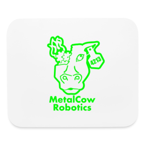 MetalCowLogo GreenOutline - Mouse pad Horizontal