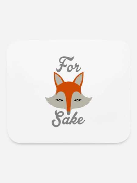 For Fox Sake - Mouse pad Horizontal - white - Front