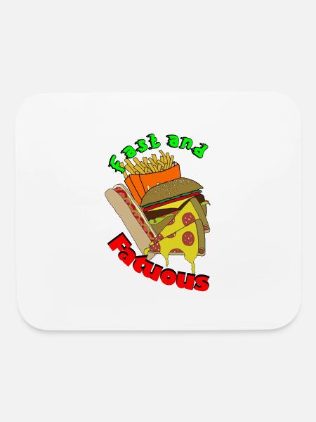 Fast and fatuous Fast Food - Mouse pad Horizontal - white - Front