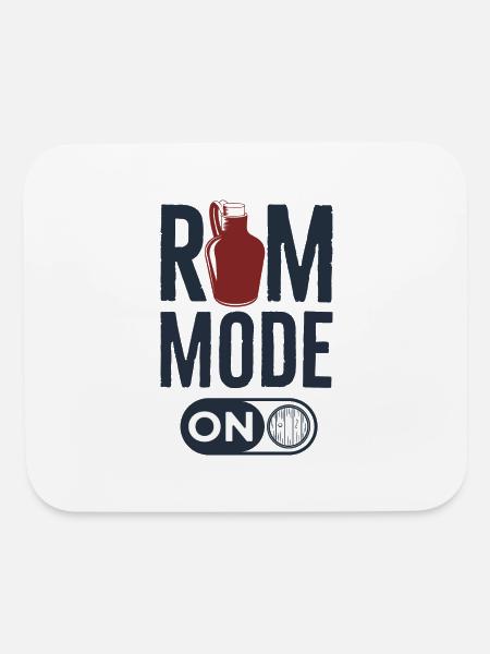 Rum Mode On - Mouse pad Horizontal - white - Front