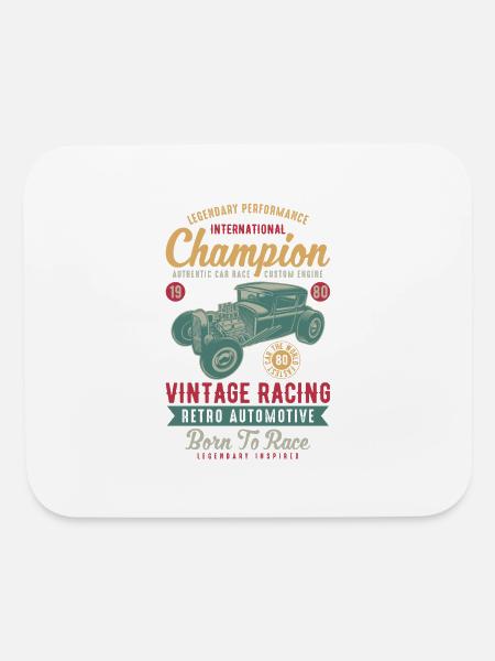 car champs - Mouse pad Horizontal - white - Front