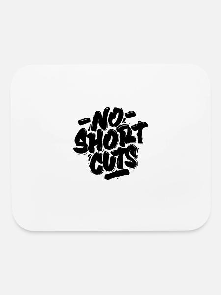 no short cuts t shirt - Mouse pad Horizontal - white - Front