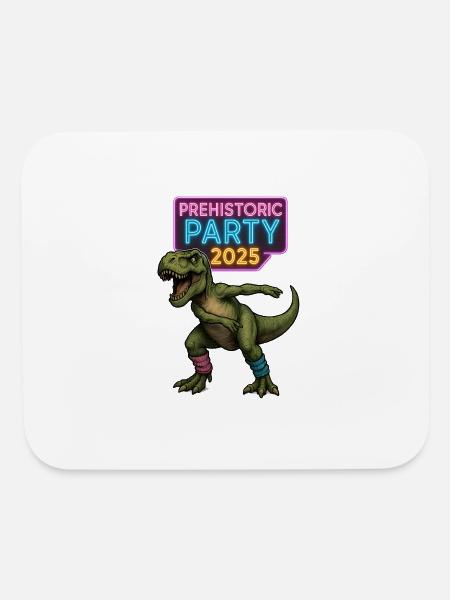 Prehistoric Party Rex 2025 - Mouse pad Horizontal - white - Front