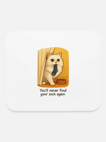 The Sock Thief - Mouse pad Horizontal - white - Front