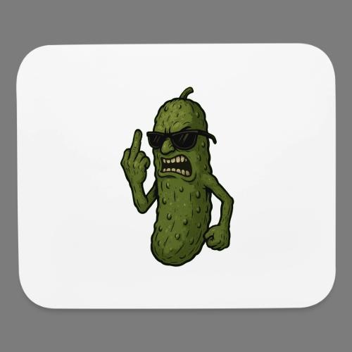 Angry Pickle Flipping the Bird - Mouse pad Horizontal