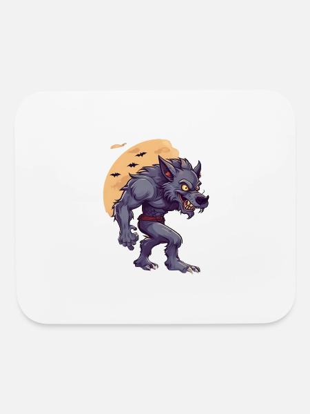 Halloween Werewolf - Mouse pad Horizontal - white - Front