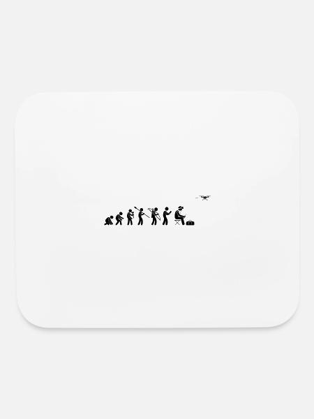drones evolution - Mouse pad Horizontal - white - Front
