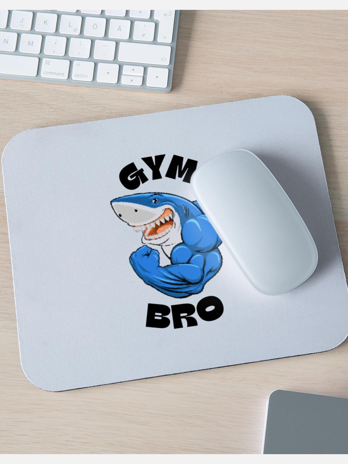 Gym bro - Mouse pad Horizontal - white - Front