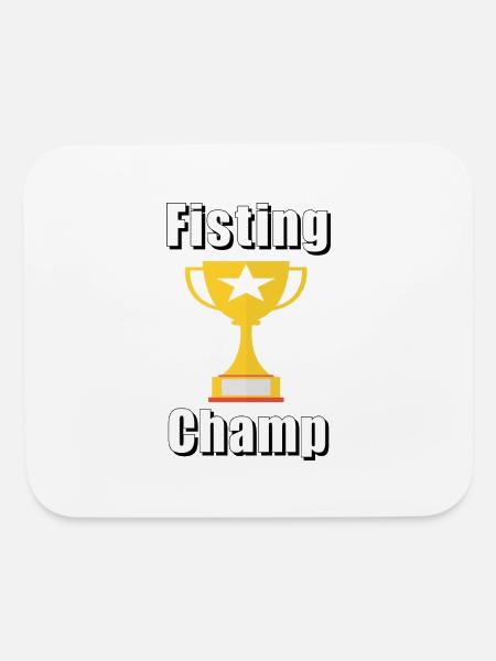 Fisting Champ - Mouse pad Horizontal - white - Front
