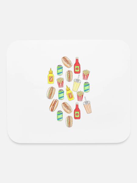 Fast Food - Mouse pad Horizontal - white - Front
