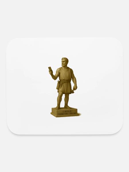 Ancient Builder Philosopher Figurine - Mouse pad Horizontal - white - Front