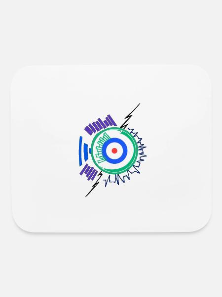 Vibrant Target Ring with Electric Burst - Mouse pad Horizontal - white - Front
