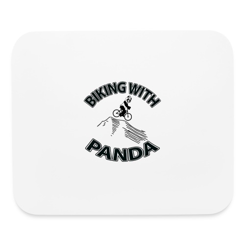 Biking with Panda - Mouse pad Horizontal