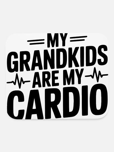 My Grandkids Are My Cardio - Mouse pad Horizontal - white - Front