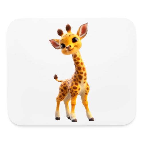Adorable 3D Baby Giraffe with Big Eyes - Mouse pad Horizontal